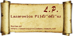 Lazarovics Piládész névjegykártya